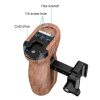 PULUZ Universal Slide Quick Release Side Wooden Handle with Cold Shoe Mount for Camera Cage Stabilizer - Image 3