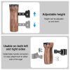 PULUZ Universal Slide Quick Release Side Wooden Handle with Cold Shoe Mount for Camera Cage Stabilizer - Image 4