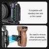 PULUZ Universal Slide Quick Release Side Wooden Handle with Cold Shoe Mount for Camera Cage Stabilizer - Image 5