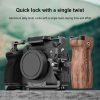 PULUZ Universal Slide Quick Release Side Wooden Handle with Cold Shoe Mount for Camera Cage Stabilizer - Image 8