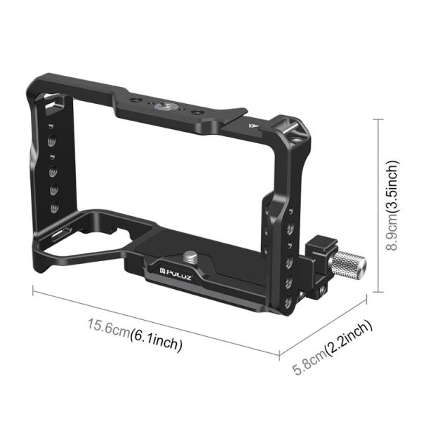 Sony ILCE-A7CM2 / Alpha 7C II / Alpha 7CR PULUZ Metal Camera Cage Stabilizer Rig (Black) - Image 2