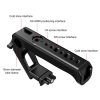 PULUZ Double-thread Metal Quick Release Top Handle with Cold Shoe for Camera Cage Stabilizer (Black) - Image 3
