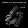 PULUZ Double-thread Metal Quick Release Top Handle with Cold Shoe for Camera Cage Stabilizer (Black) - Image 5