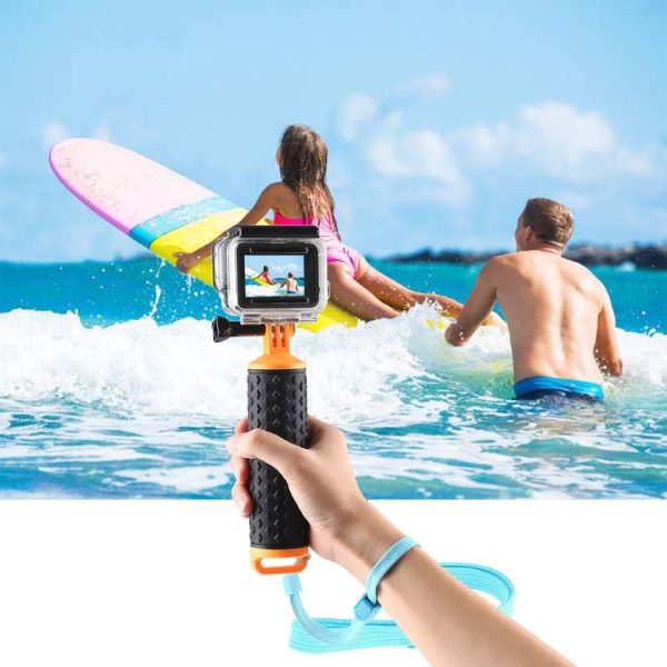 PULUZ Floating Handle Hand Grip Buoyancy Rods with Strap for GoPro HERO10 Black / HERO9 Black / HERO8 Black / HERO7 / 6 / 5 / 5 Session / 4 Session / 4 / 3+ / 3 / 2 / 1, Xiaoyi and Other Action Cameras (Orange) - Image 7