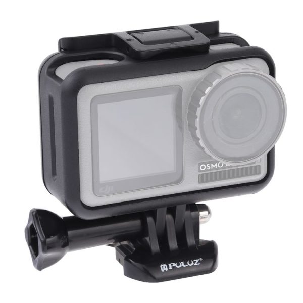 PULUZ Standard Border Frame ABS Protective Cage for DJI Osmo Action, with Buckle Basic Mount & Screw (Black)