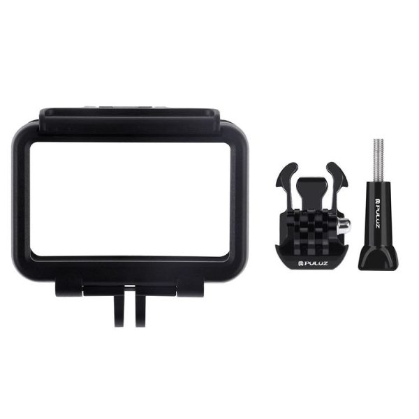 PULUZ Standard Border Frame ABS Protective Cage for DJI Osmo Action, with Buckle Basic Mount & Screw (Black) - Image 6