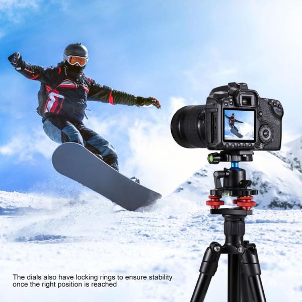 PULUZ Aluminum Alloy Adjustment Dials Leveling Base Ball Head for Camera Tripod Head - Image 10