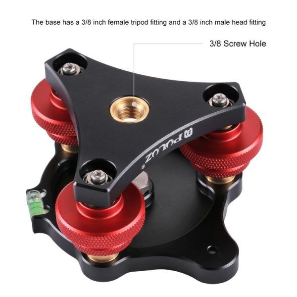 PULUZ Aluminum Alloy Adjustment Dials Leveling Base Ball Head for Camera Tripod Head - Image 6