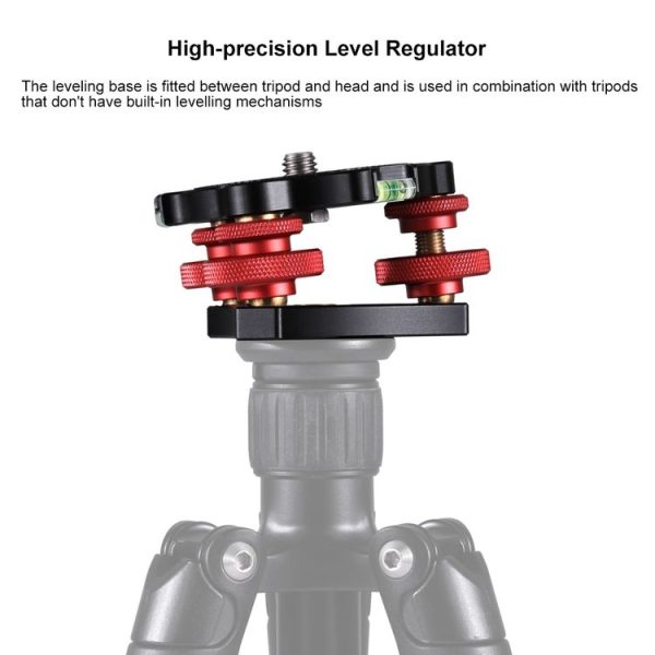 PULUZ Aluminum Alloy Adjustment Dials Leveling Base Ball Head for Camera Tripod Head - Image 8