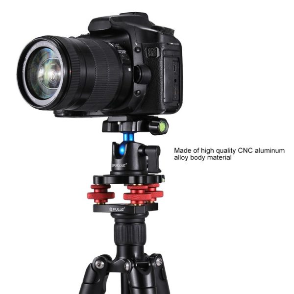 PULUZ Aluminum Alloy Adjustment Dials Leveling Base Ball Head for Camera Tripod Head - Image 9