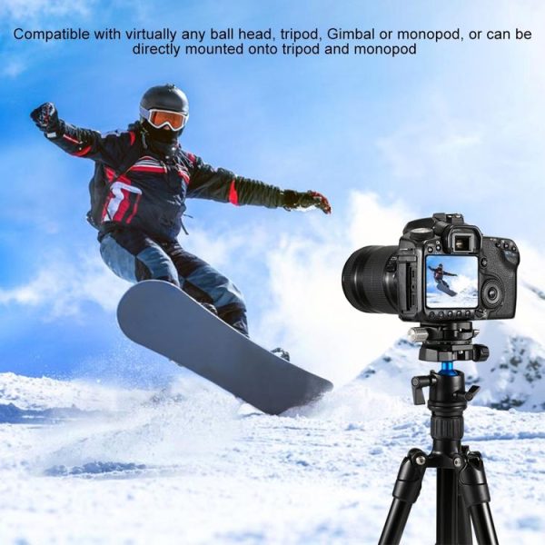 PULUZ Aluminum Alloy Quick Release Plate for Panoramic Head (Grey) - Image 12