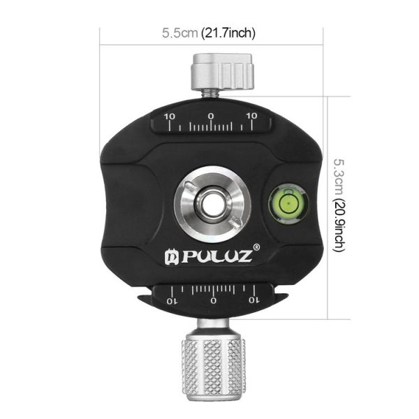 PULUZ Aluminum Alloy Quick Release Plate for Panoramic Head (Grey) - Image 3