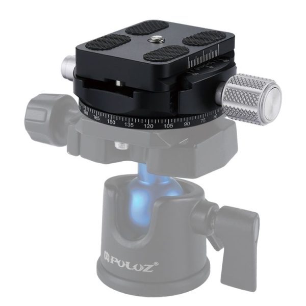 PULUZ Aluminum Alloy Quick Release Plate for Panoramic Head (Grey) - Image 9