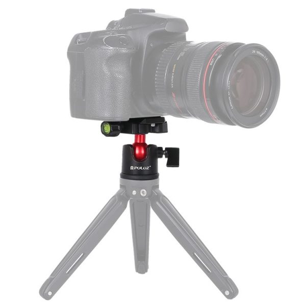 PULUZ 360 Degree Rotation Panoramic Metal Ball Head with Quick Release Plate for DSLR & Digital Cameras (Black)