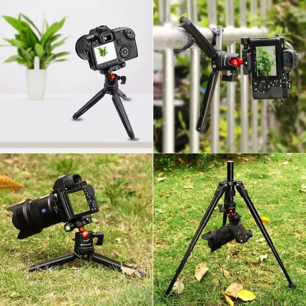 PULUZ 360 Degree Rotation Panoramic Metal Ball Head with Quick Release Plate for DSLR & Digital Cameras (Black) - Image 15