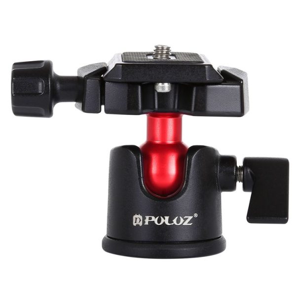 PULUZ 360 Degree Rotation Panoramic Metal Ball Head with Quick Release Plate for DSLR & Digital Cameras (Black) - Image 2