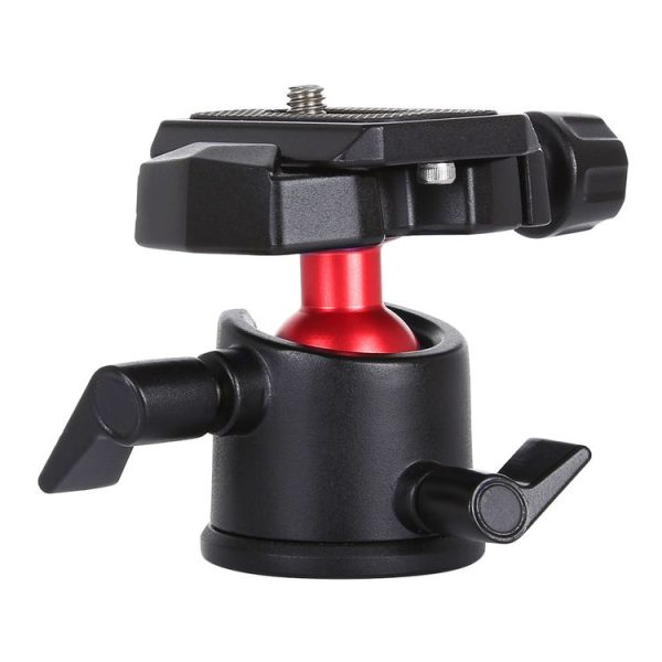 PULUZ 360 Degree Rotation Panoramic Metal Ball Head with Quick Release Plate for DSLR & Digital Cameras (Black) - Image 3