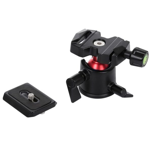 PULUZ 360 Degree Rotation Panoramic Metal Ball Head with Quick Release Plate for DSLR & Digital Cameras (Black) - Image 4