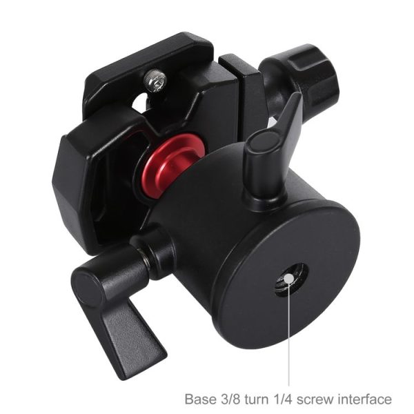 PULUZ 360 Degree Rotation Panoramic Metal Ball Head with Quick Release Plate for DSLR & Digital Cameras (Black) - Image 7