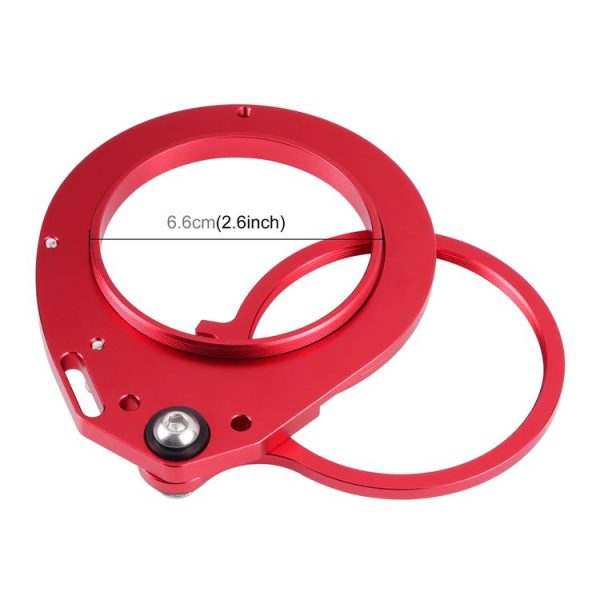 PULUZ Aluminum Alloy 67mm to 67mm Swing Wet-Lens Diopter Adapter Mount for DSLR Underwater Diving Housing (Red) - Image 3