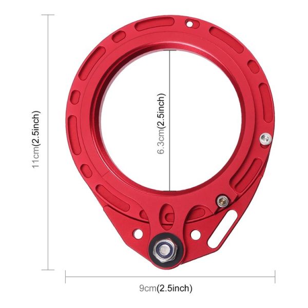 PULUZ Aluminum Alloy 67mm to 67mm Swing Wet-Lens Diopter Adapter Mount for DSLR Underwater Diving Housing (Red) - Image 4