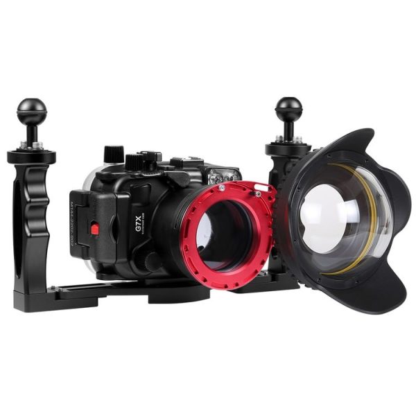 PULUZ Aluminum Alloy 67mm to 67mm Swing Wet-Lens Diopter Adapter Mount for DSLR Underwater Diving Housing (Red) - Image 7