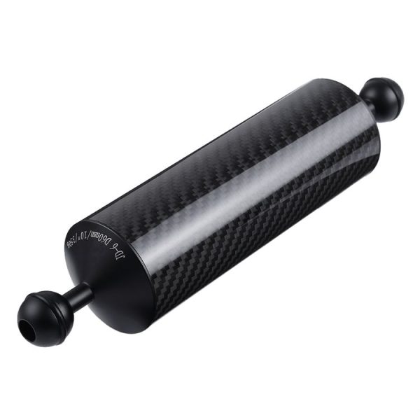 PULUZ 10.82 inch 27.5cm Length 60mm Diameter Dual Balls Carbon Fiber Floating Arm, Ball Diameter: 25mm, Buoyancy: 350g - Image 2