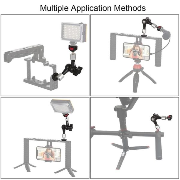 PULUZ 7 inch Aluminium Alloy Adjustable Articulating Friction Magic Arm - Image 7