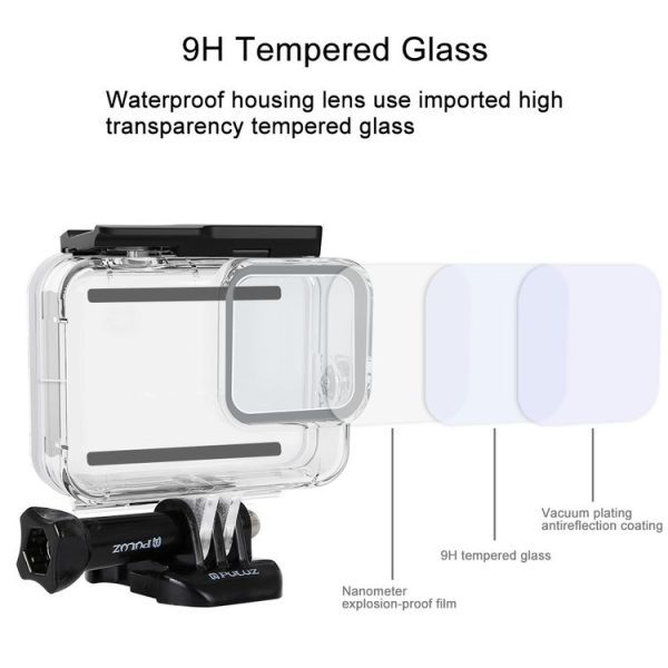 PULUZ 60m Underwater Depth Diving Case Waterproof Camera Housing for GoPro HERO8 Black - Image 3