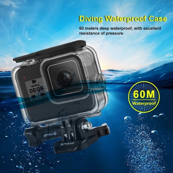 PULUZ 60m Underwater Depth Diving Case Waterproof Camera Housing for GoPro HERO8 Black - Image 5