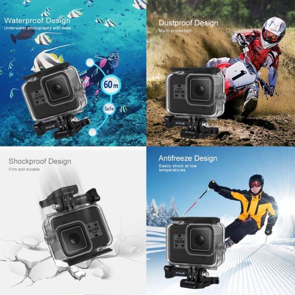 PULUZ 60m Underwater Depth Diving Case Waterproof Camera Housing for GoPro HERO8 Black - Image 6