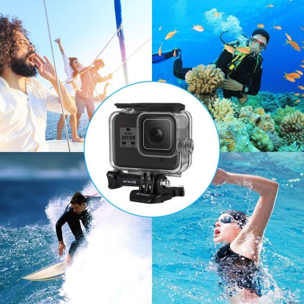 PULUZ 60m Underwater Depth Diving Case Waterproof Camera Housing for GoPro HERO8 Black - Image 7