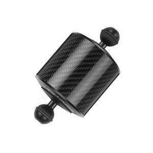 PULUZ 6.1 inch 15.5cm Length 80mm Diameter Dual Balls Carbon Fiber Floating Arm, Ball Diameter: 25mm, Buoyancy: 400g Phone