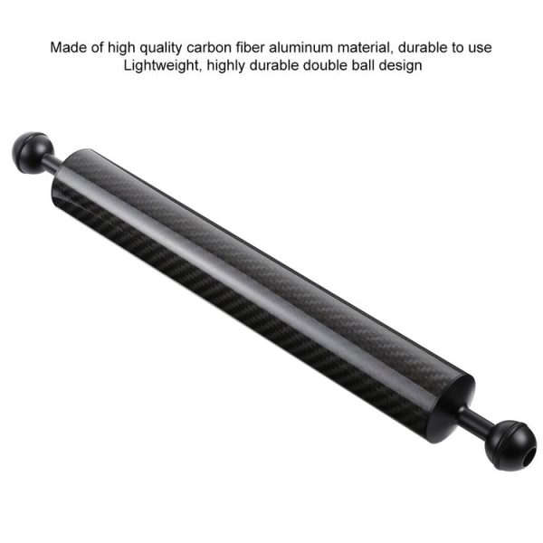 PULUZ 14.56 inch 37cm Length 40mm Diameter Dual Balls Carbon Fiber Floating Arm, Ball Diameter: 25mm, Buoyancy: 300g - Image 4