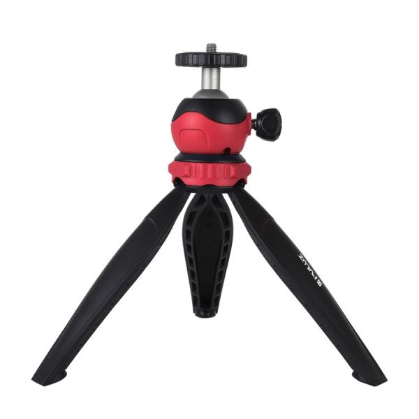 PULUZ 20cm Pocket Plastic Tripod Mount with 360 Degree Ball Head for Smartphones, GoPro, DSLR Cameras (Red) - Image 2