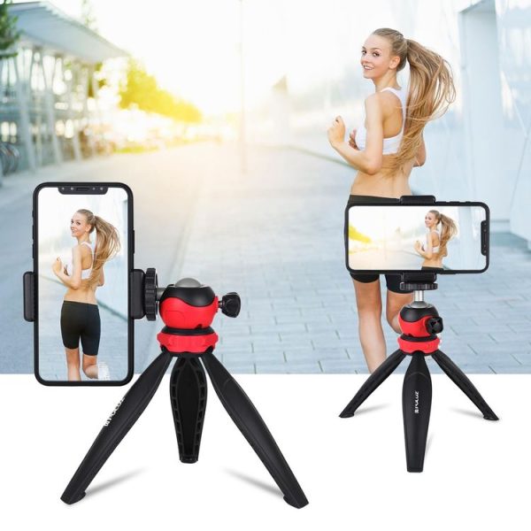 PULUZ 20cm Pocket Plastic Tripod Mount with 360 Degree Ball Head for Smartphones, GoPro, DSLR Cameras (Red) - Image 7