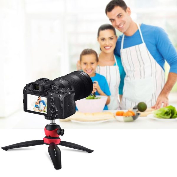 PULUZ 20cm Pocket Plastic Tripod Mount with 360 Degree Ball Head for Smartphones, GoPro, DSLR Cameras (Red) - Image 8