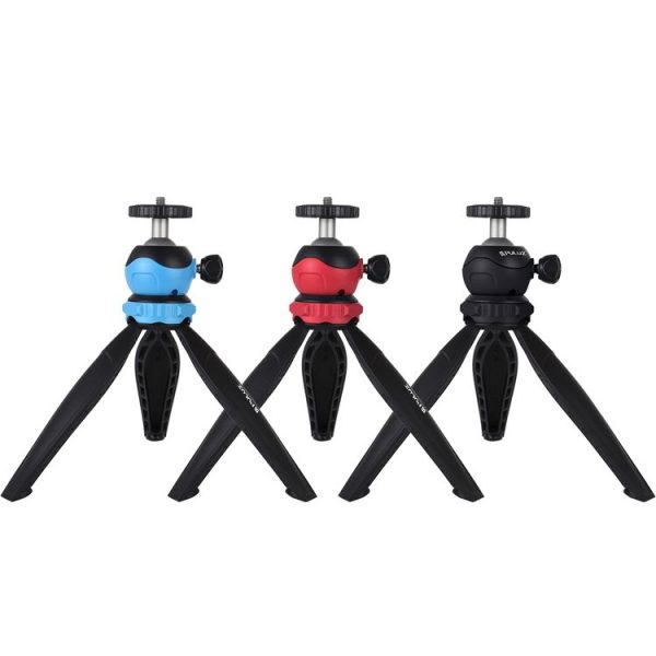 PULUZ 20cm Pocket Plastic Tripod Mount with 360 Degree Ball Head for Smartphones, GoPro, DSLR Cameras (Red) - Image 9