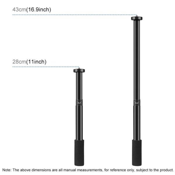 PULUZ Handheld Adjustable Aluminum Alloy Tripod Mount Monopod Extension Central Shaft Rod - Image 4