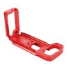 PULUZ 1 / 4 inch Vertical Shoot Quick Release L Plate Bracket Base Holder for Sony A9 (ILCE-9) / A7 III / A7R III (Red) - Image 2