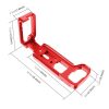 PULUZ 1 / 4 inch Vertical Shoot Quick Release L Plate Bracket Base Holder for Sony A9 (ILCE-9) / A7 III / A7R III (Red) - Image 3