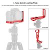PULUZ 1 / 4 inch Vertical Shoot Quick Release L Plate Bracket Base Holder for Sony A9 (ILCE-9) / A7 III / A7R III (Red) - Image 4