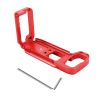 PULUZ 1 / 4 inch Vertical Shoot Quick Release L Plate Bracket Base Holder for Sony A9 (ILCE-9) / A7 III / A7R III (Red) - Image 5