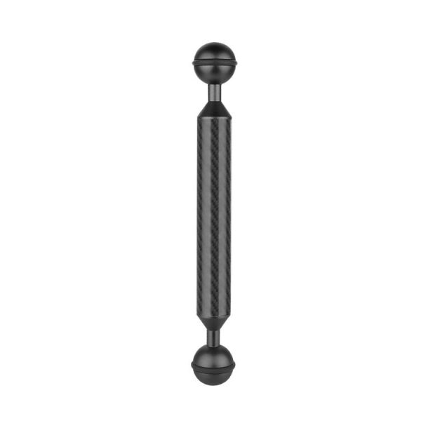 PULUZ 7 inch 18cm Length 20.8mm Diameter Dual Balls Carbon Fiber Floating Arm, Ball Diameter: 25mm (Black) - Image 2