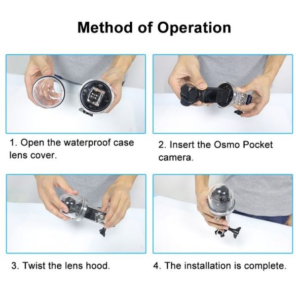 PULUZ 60m Underwater Waterproof Housing Diving Case Cover for DJI Osmo Pocket - Image 8