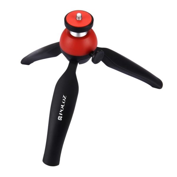 PULUZ Pocket Mini Tripod Mount with 360 Degree Ball Head & Phone Clamp for Smartphones (Red) - Image 3