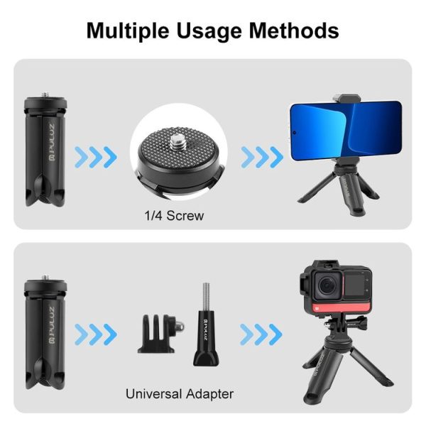 PULUZ Portable Folding Plastic Tripod for Cell Phones - Image 4