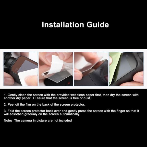 PULUZ 9H 2.5D HD Tempered Glass Lens Protector + Screen Film for DJI OSMO Pocket Gimbal - Image 10