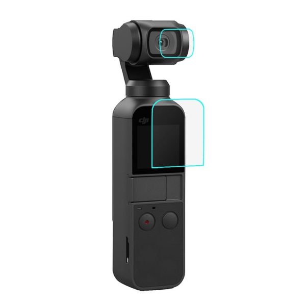 PULUZ 9H 2.5D HD Tempered Glass Lens Protector + Screen Film for DJI OSMO Pocket Gimbal - Image 2