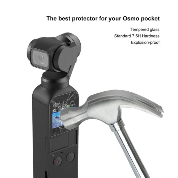 PULUZ 9H 2.5D HD Tempered Glass Lens Protector + Screen Film for DJI OSMO Pocket Gimbal - Image 7